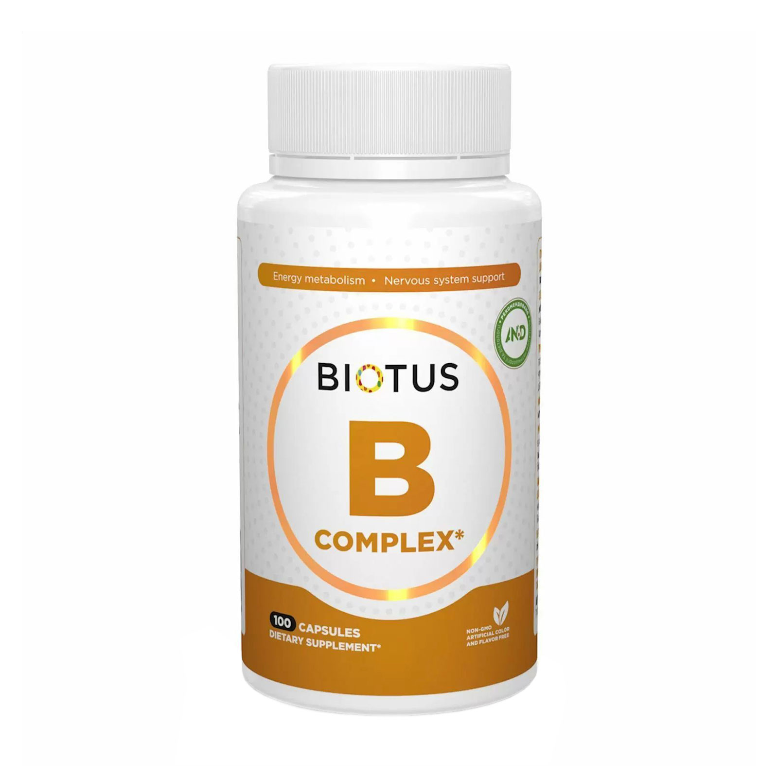 Комплекс вітамінів групи В Biotus B-Complex, 100 капсул